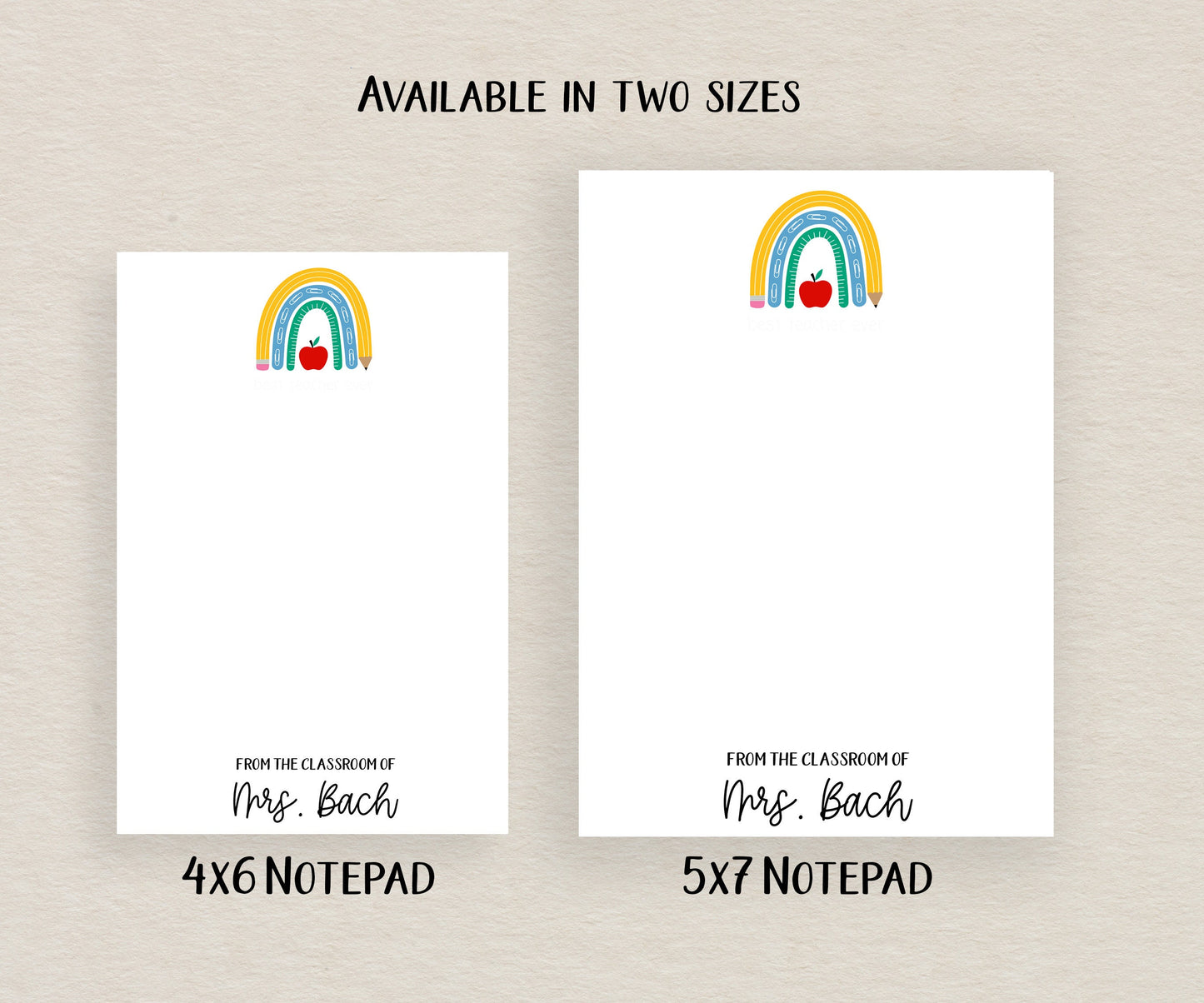 Teacher Notepad, Card and Stickers