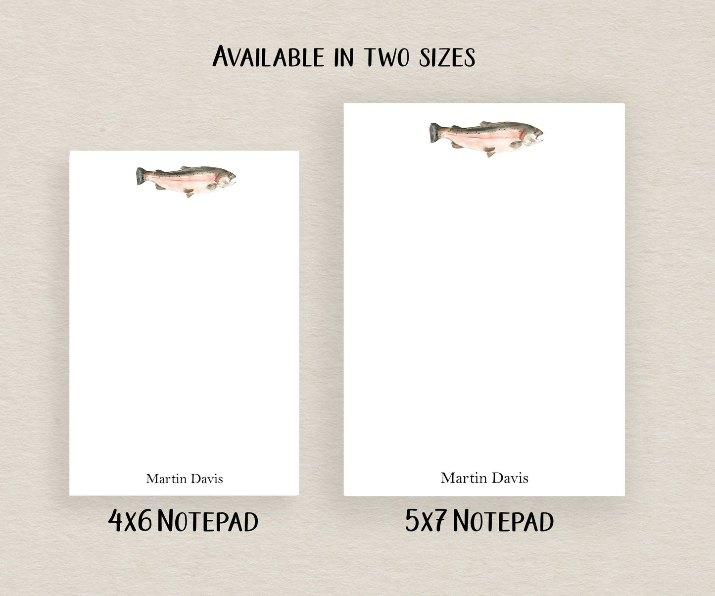 Fish Notepad, Card and Stickers