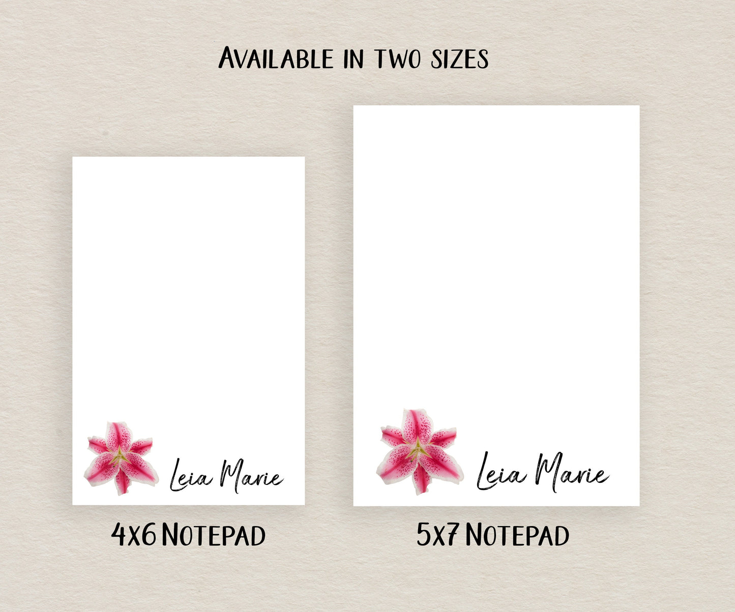 Flower Notepad, Card and Stickers
