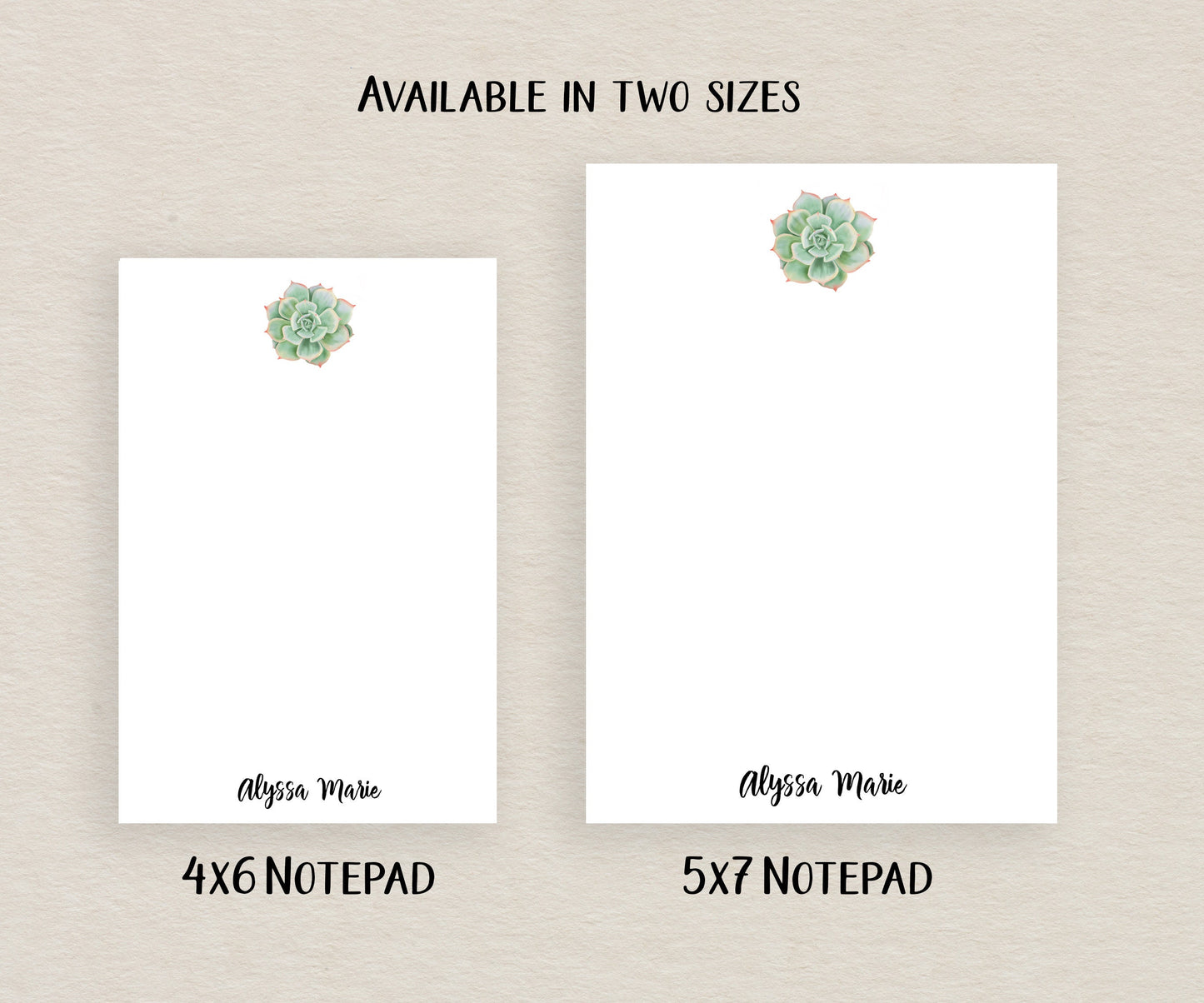 Succulent Notepad, Card and Stickers