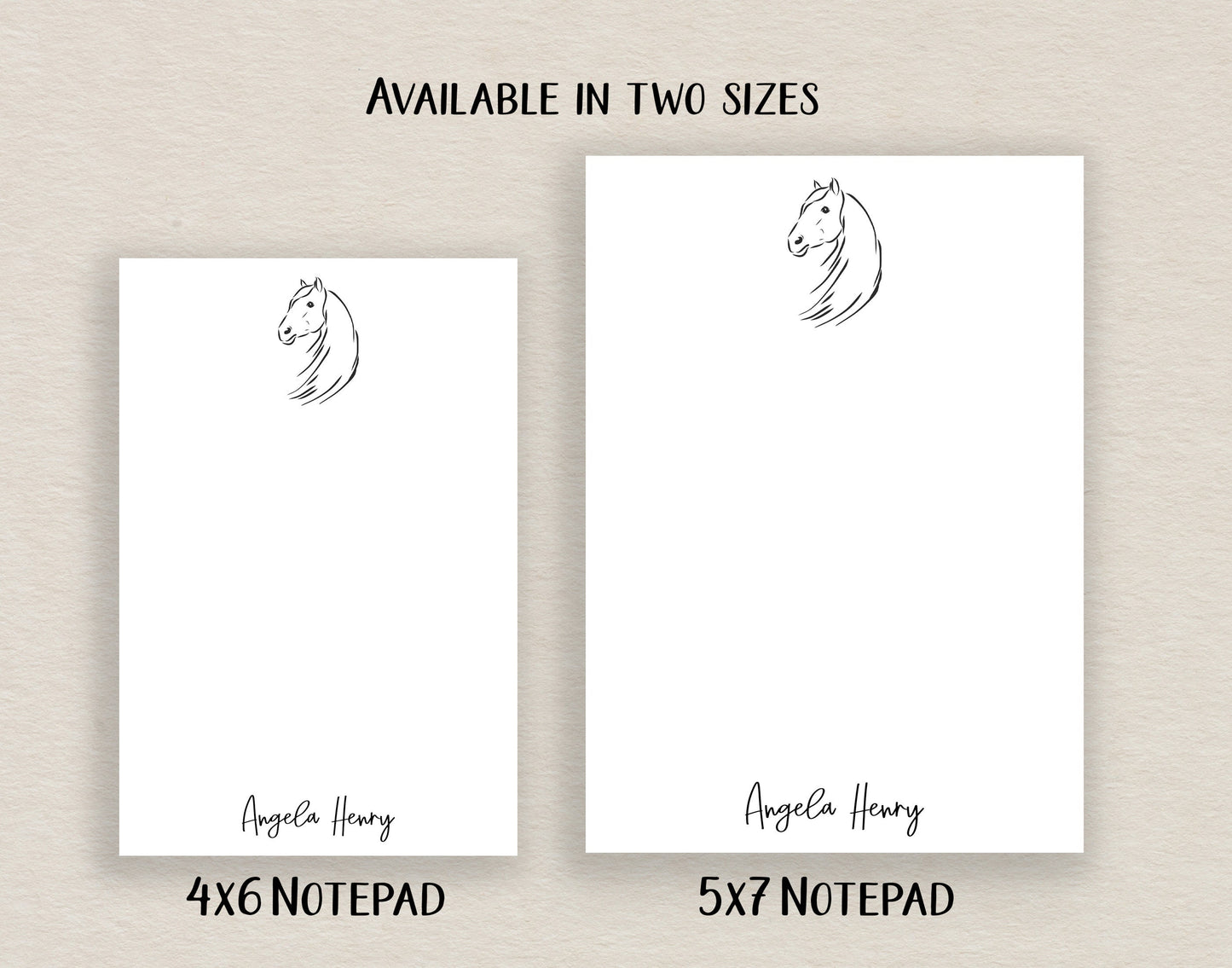 Horse Sketch Notepad and Stickers