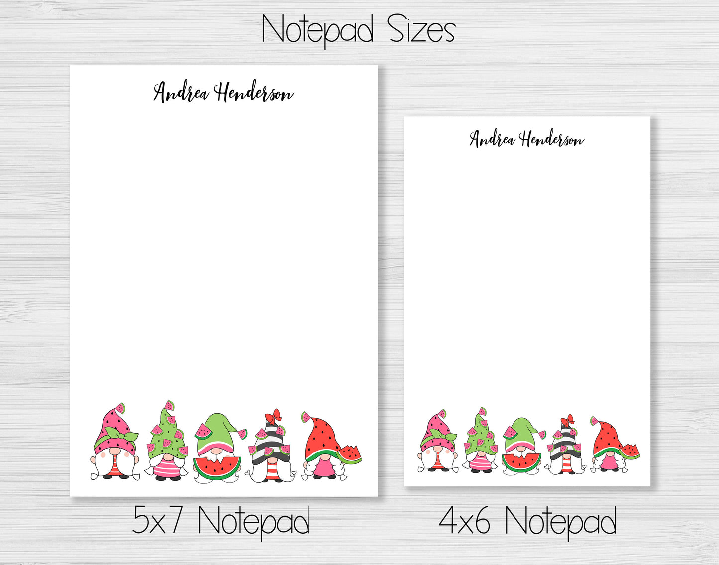 Watermelon Gnome Notepad, Card and Stickers