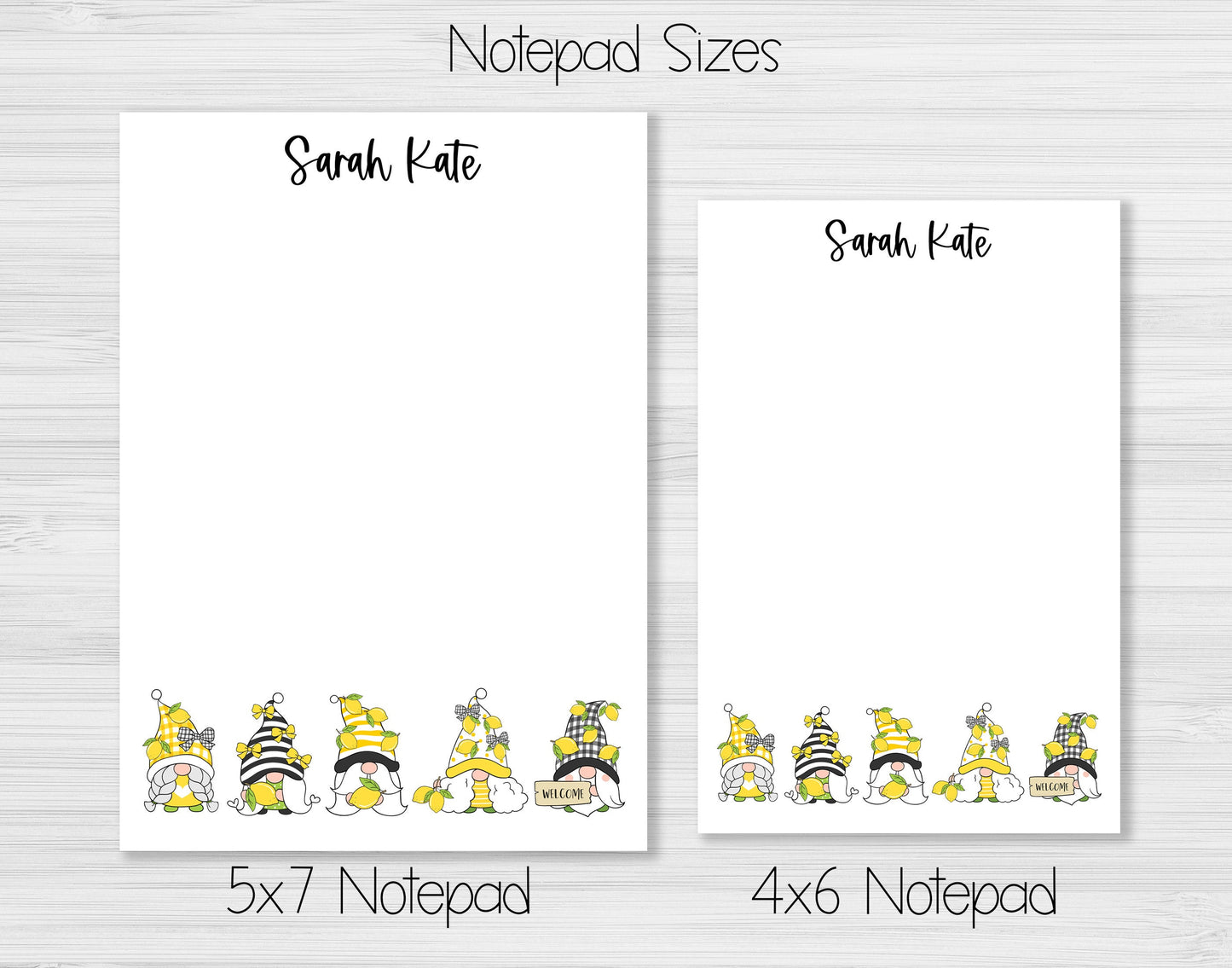Lemon Gnome Notepad, Card and Stickers