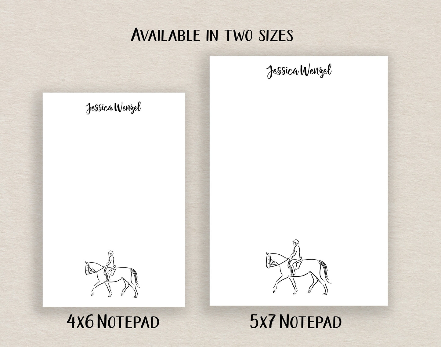 Horse and Rider Sketch Notepad and Stickers