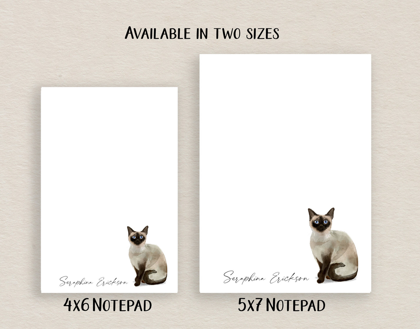 Siamese Cat Notepad and Stickers