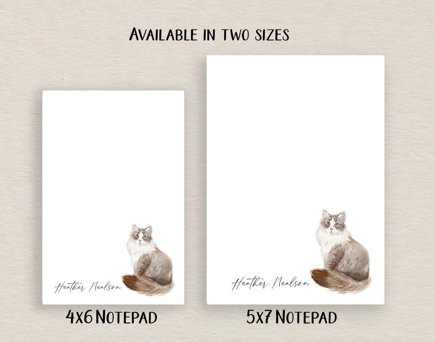 Siberian Cat Notepad and Stickers