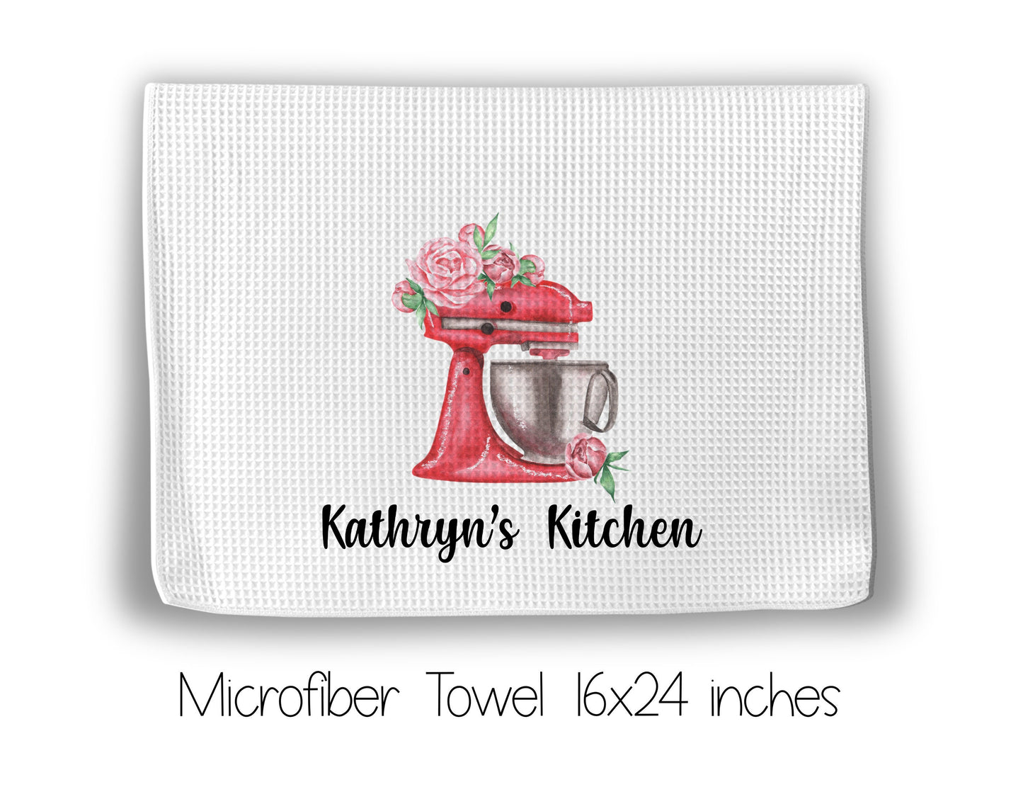 Mixer and Roses Recipe Book and Towel
