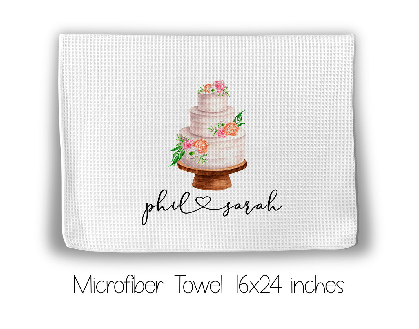 Wedding Cake Recipe Book and Towel