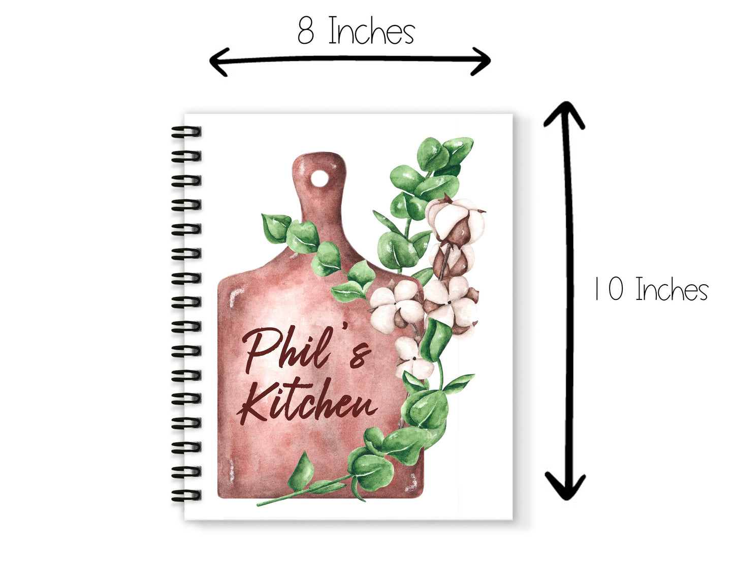 Cutting Board Recipe Book and Towel