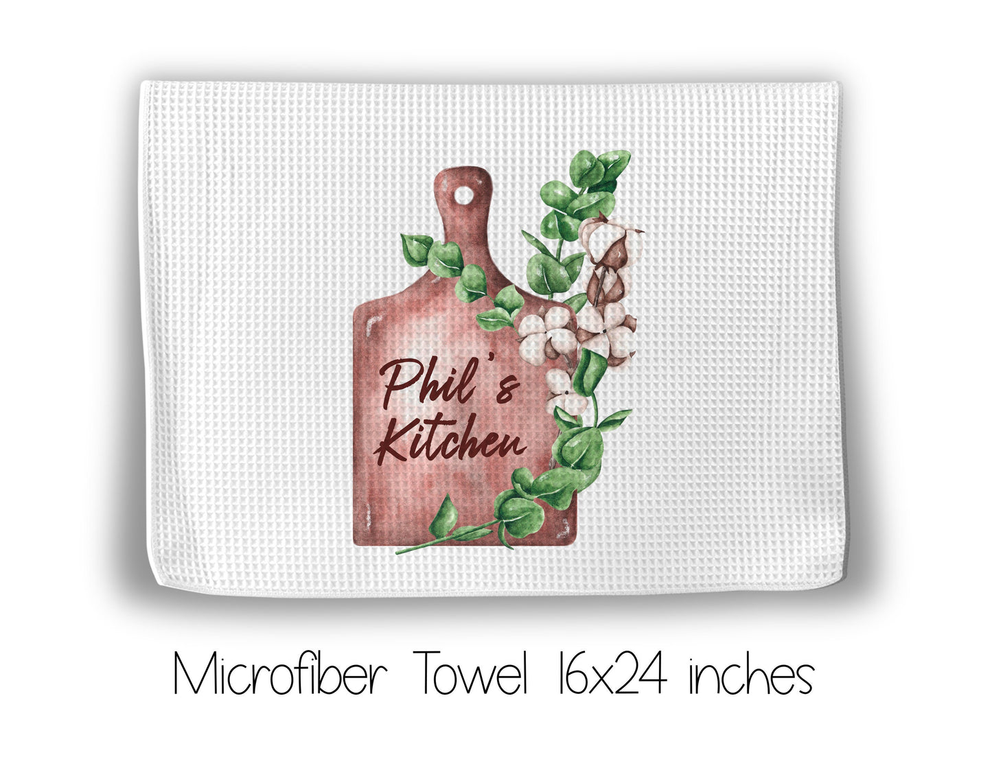 Cutting Board Recipe Book and Towel