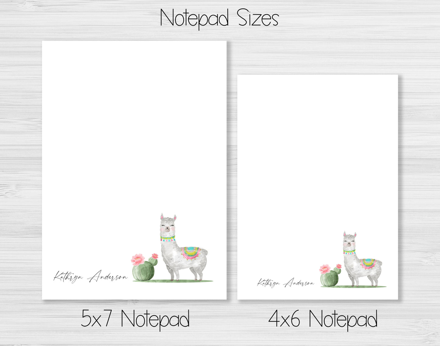 Llama Notepad, Card and Stickers