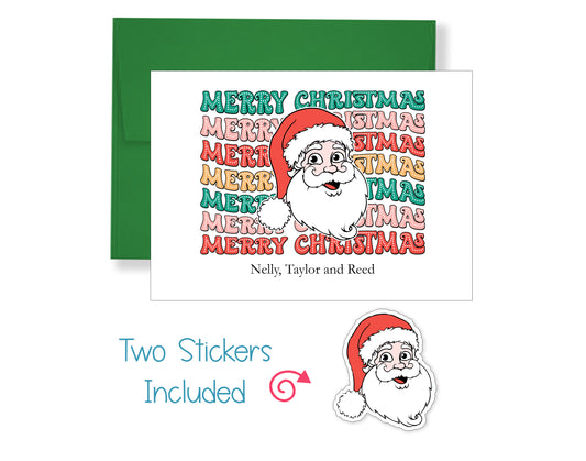 Retro Santa Christmas Card