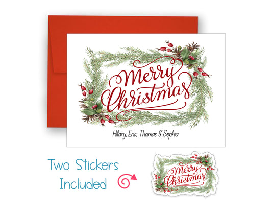Wreath Christmas Cards