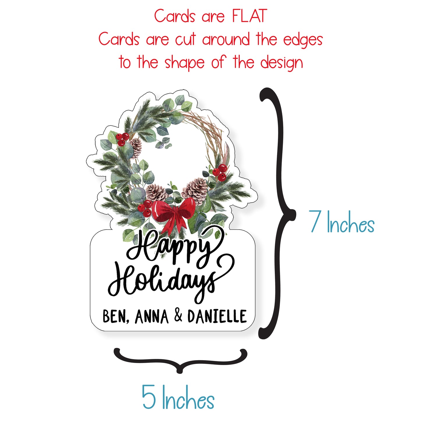 Boho Wreath Christmas Card