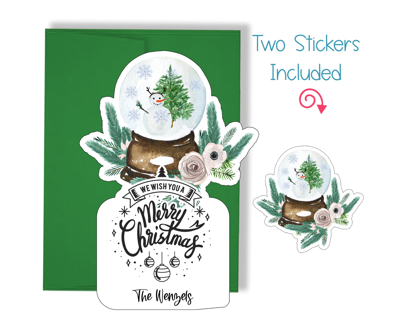 Snow Globe Christmas Card