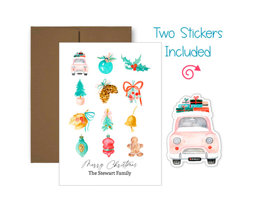 Retro Collage Christmas Card