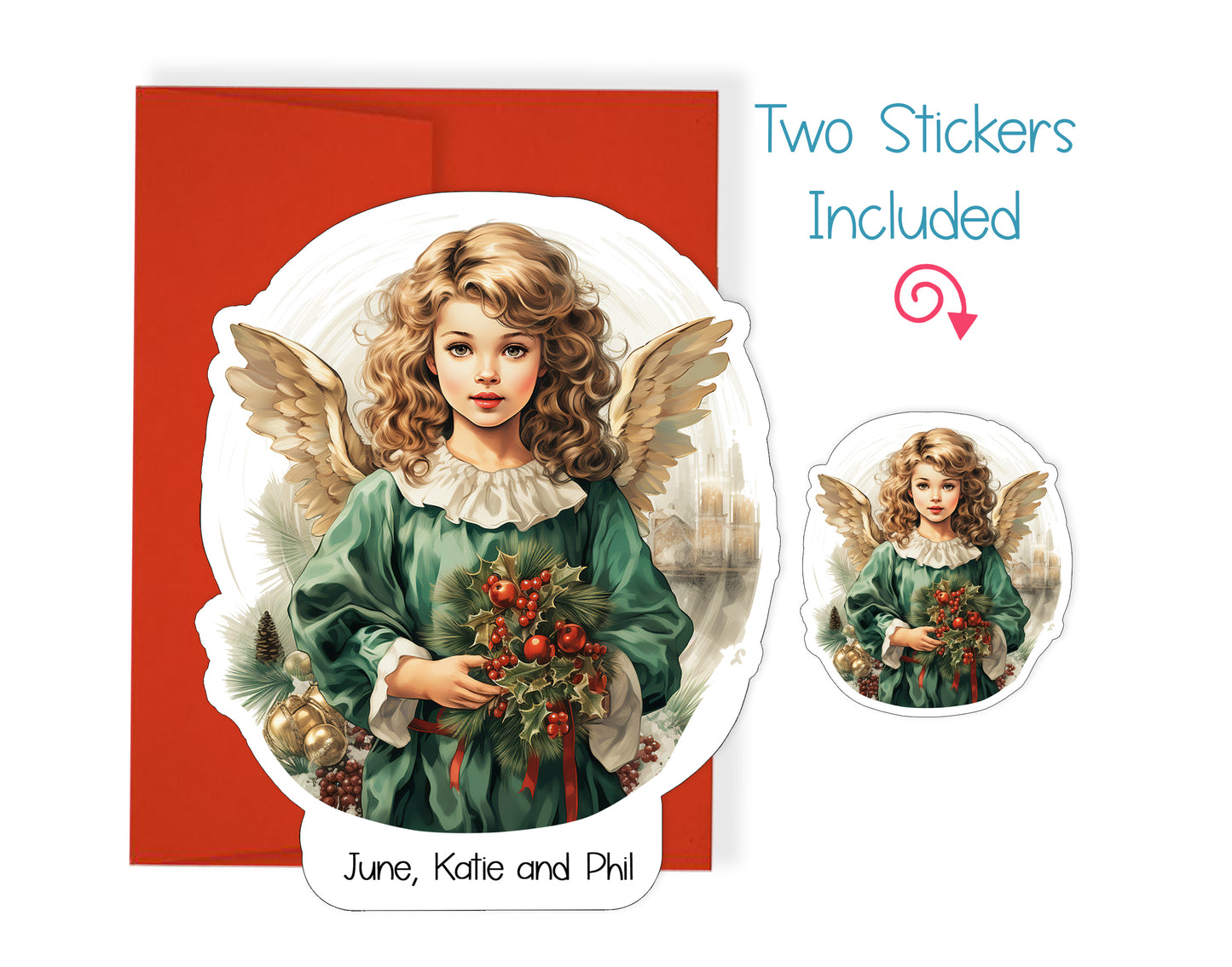 Vintage Angel Christmas Card