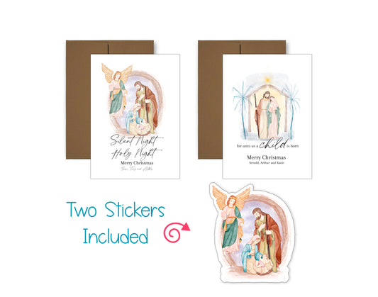 Watercolor Nativity Christmas Cards