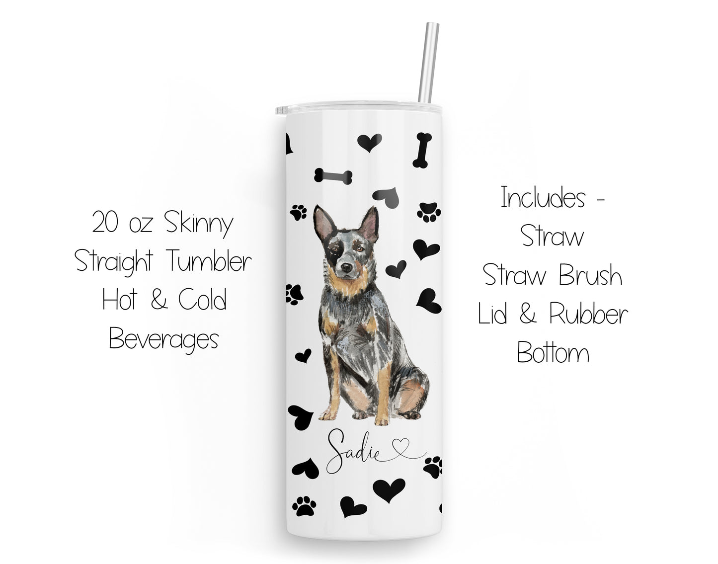 Australian Cattle Dog 20 oz Tumbler and Coaster