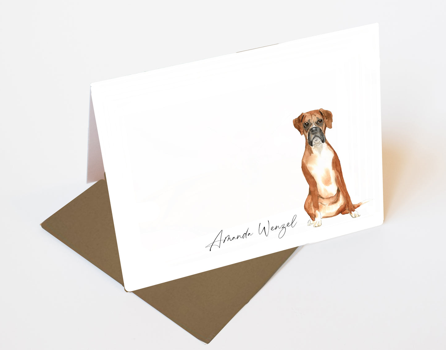 Boxer Folded Note Cards and Stickers