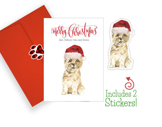 Cairn Terrier Christmas Cards and Stickers