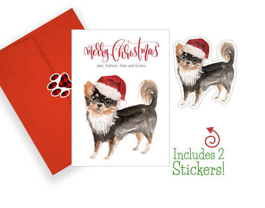 Chihuahua Christmas Cards and Stickers