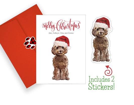 Cockapoo Christmas Cards and Stickers