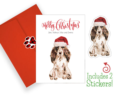 Cocker Spaniel Christmas Cards and Stickers