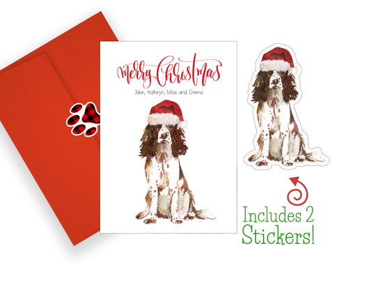 English Springer Spaniel Christmas Cards and Stickers