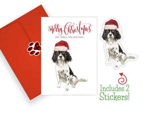 English Springer Spaniel Christmas Cards and Stickers