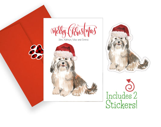 Havanese Christmas Cards and Stickers