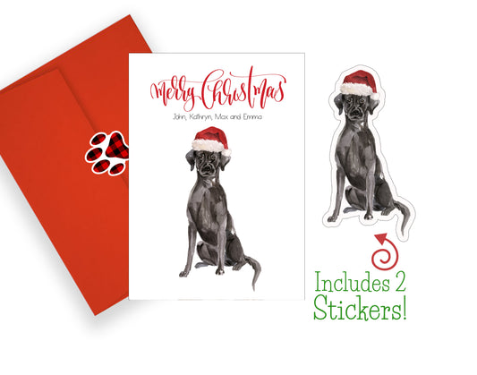 Black Labrador Christmas Cards and Stickers