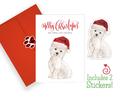 Westie Christmas Cards and Stickers