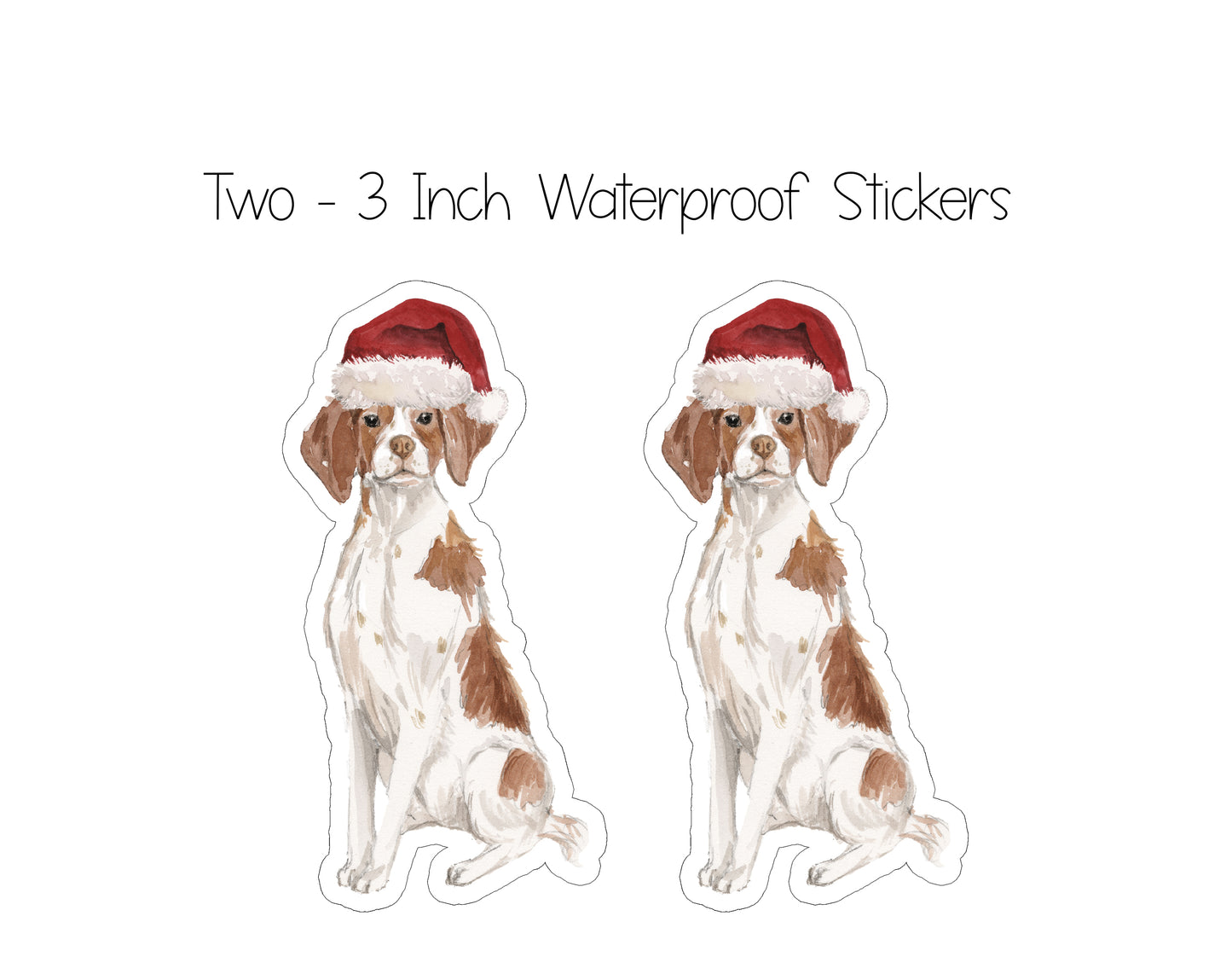 Brittany Christmas Ornament and Stickers