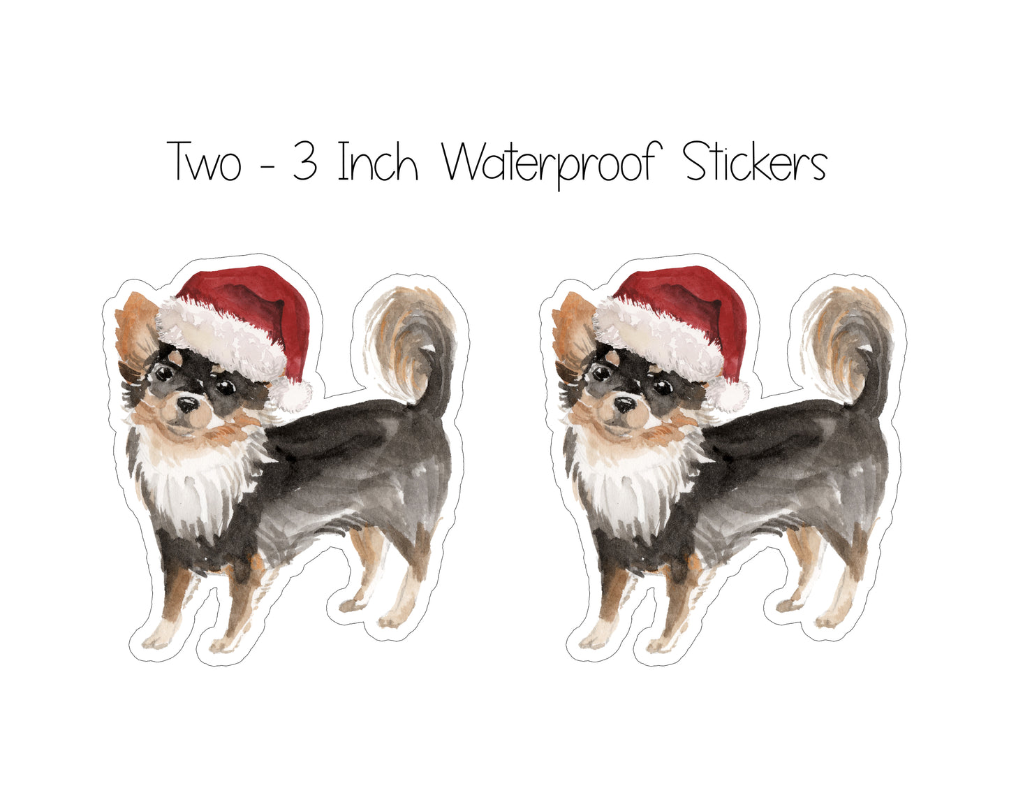 Chihuahua Christmas Cards and Stickers