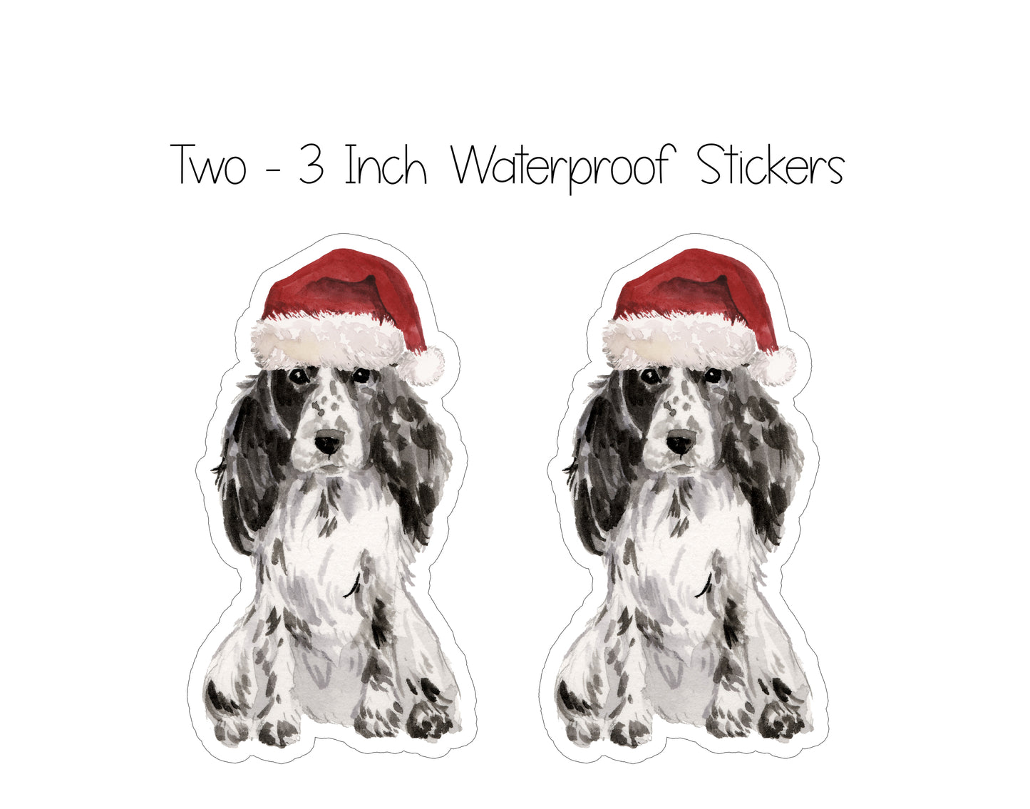 Cocker Spaniel Christmas Ornament and Stickers