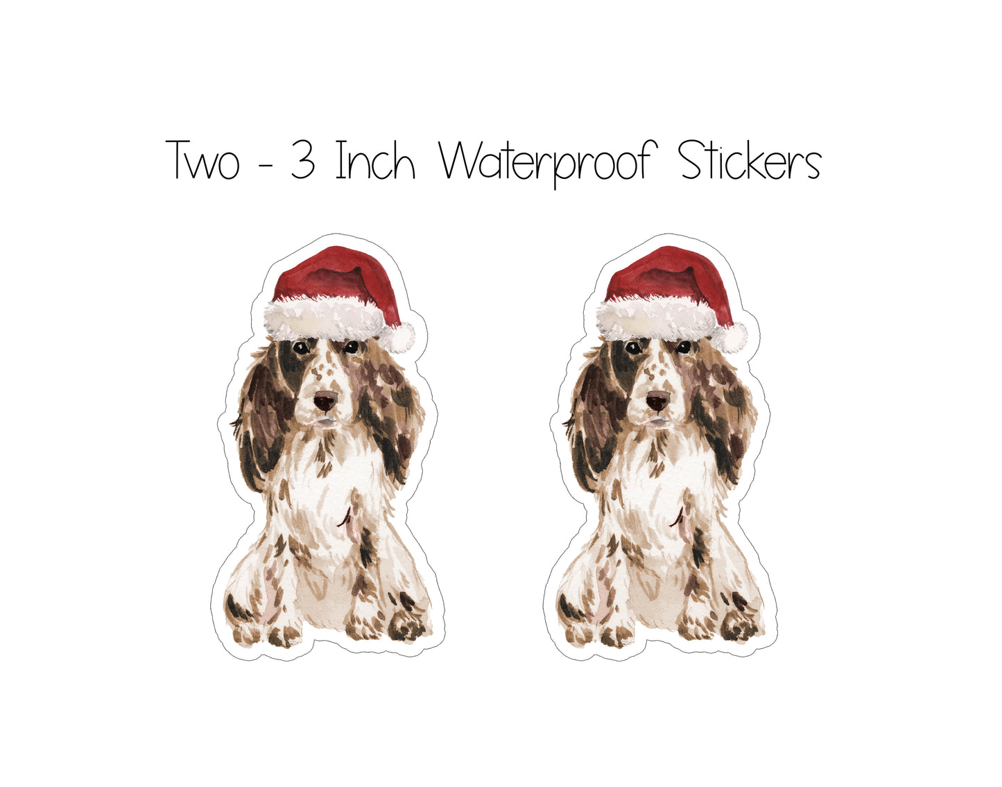 Cocker Spaniel Christmas Ornament and Stickers