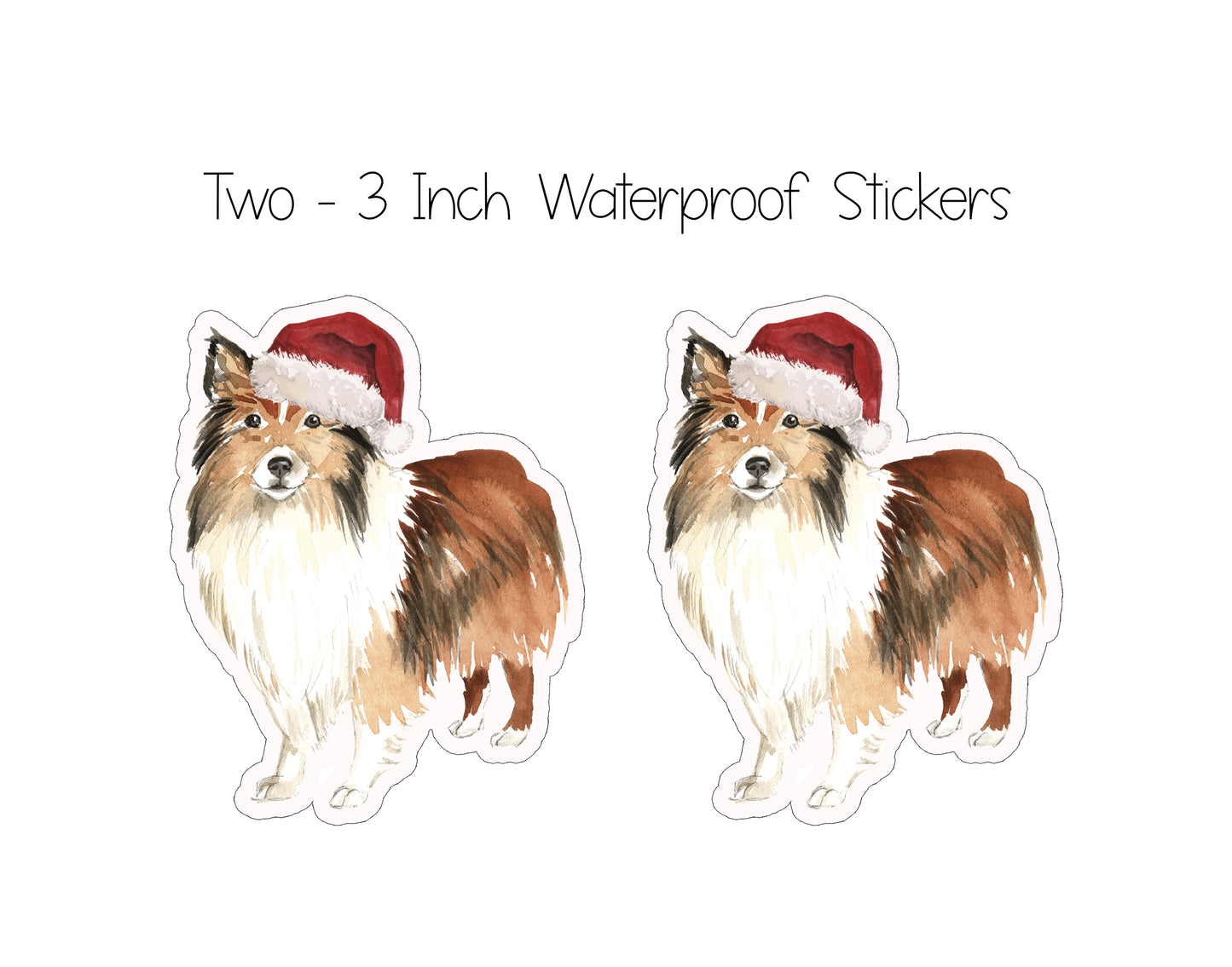 Shetland Sheepdog Christmas Cards and Stickers