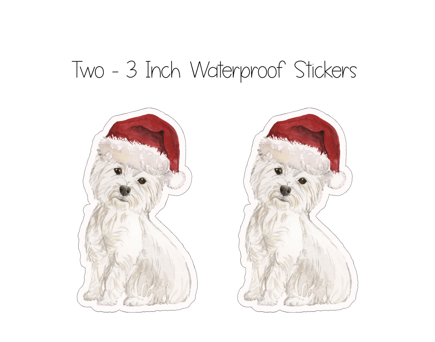 Westie Christmas Cards and Stickers