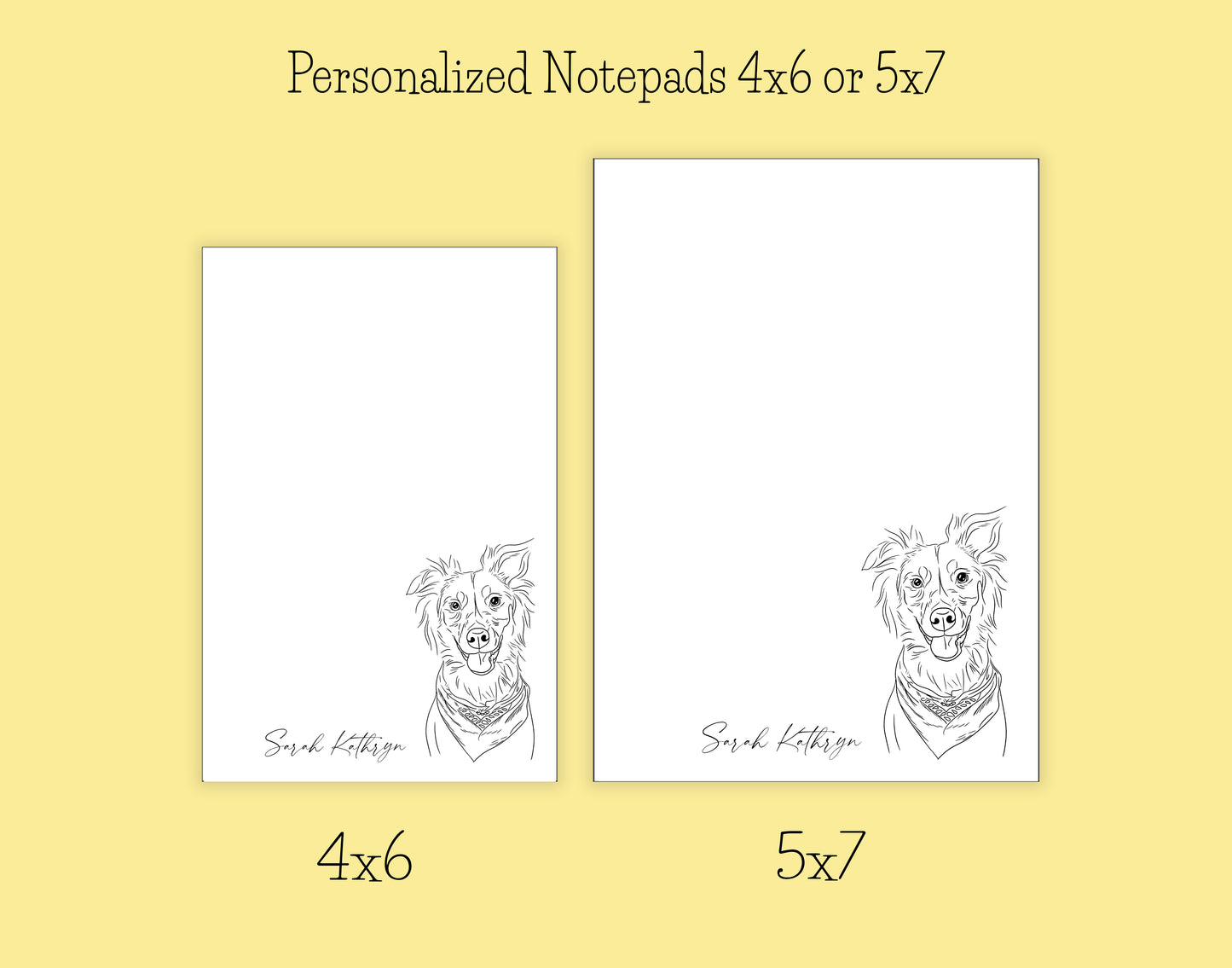 Custom Pet Sketch Notepad - Card - Stickers