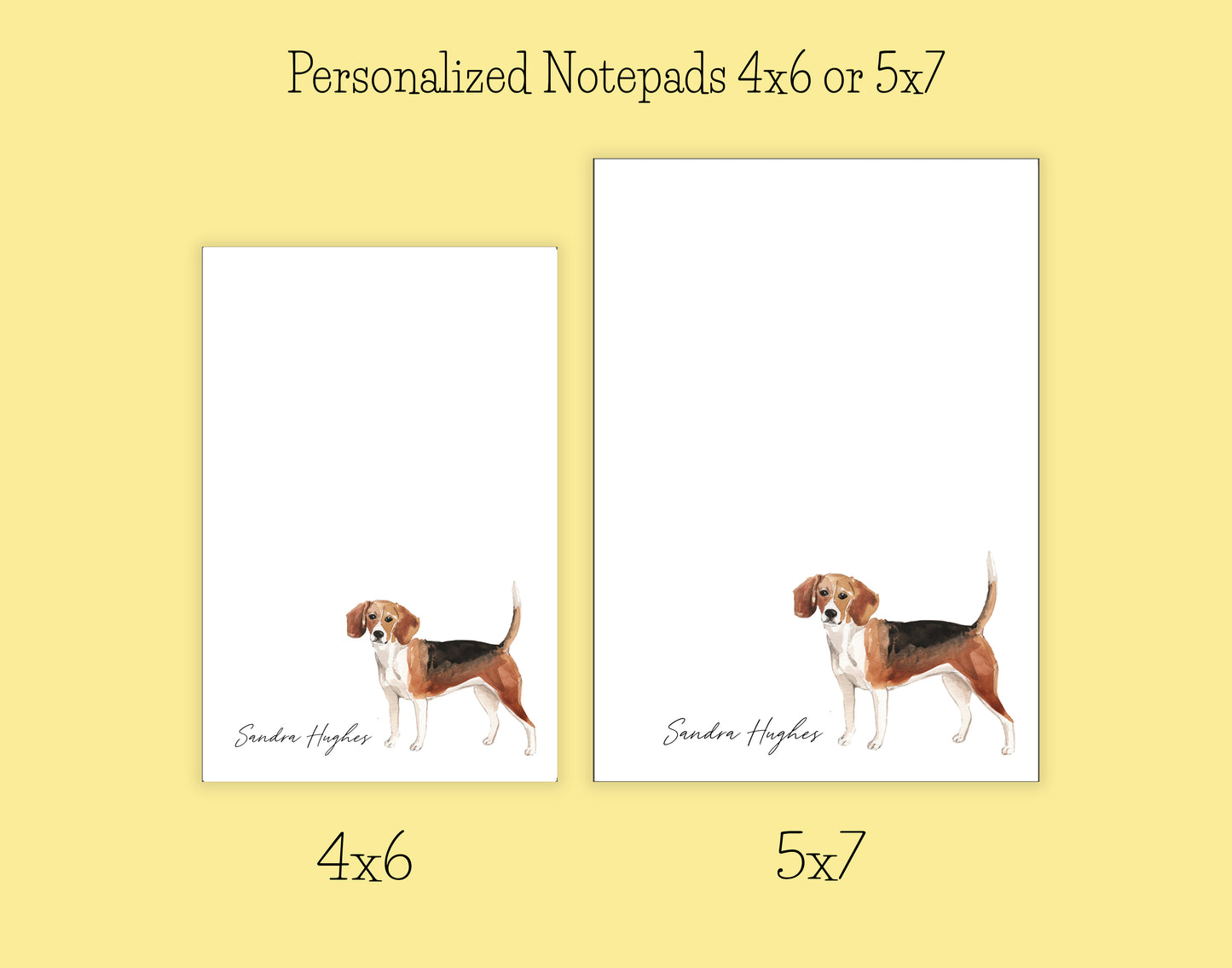 Beagle Dog Notepad, Card and Stickers