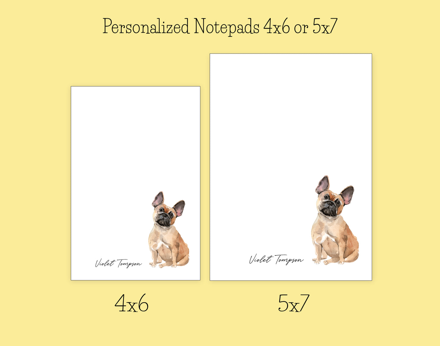 French Bulldog Dog Notepad, Card and Stickers