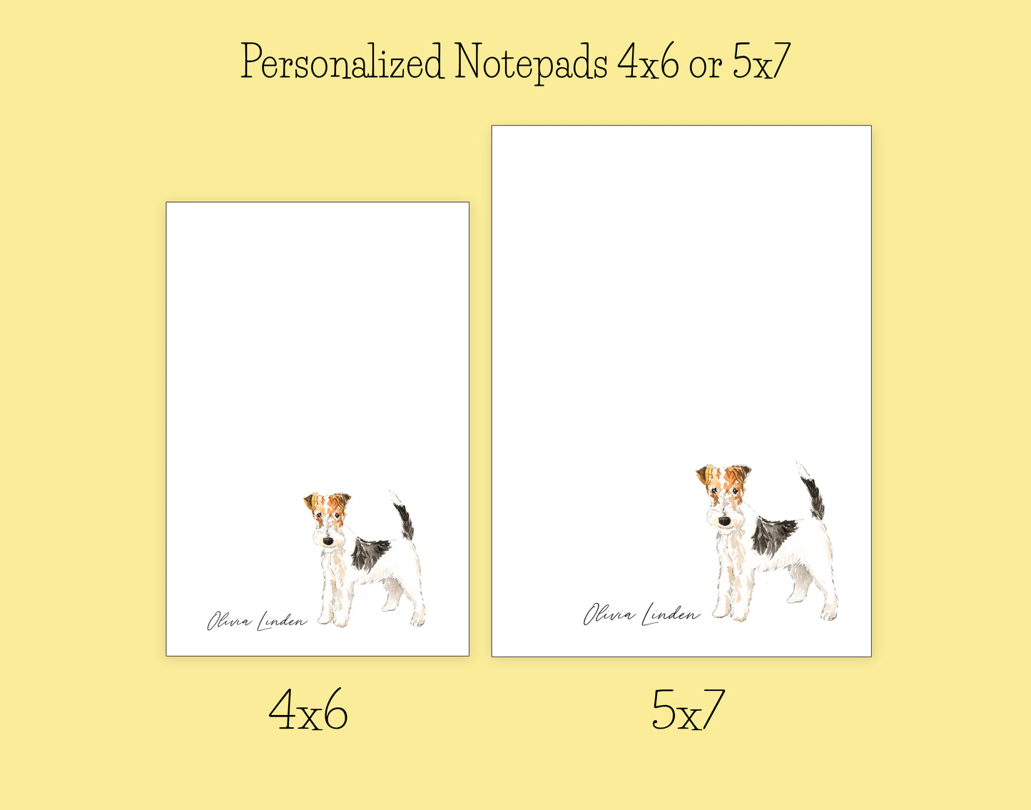 Fox Terrier Dog Notepad, Card and Stickers
