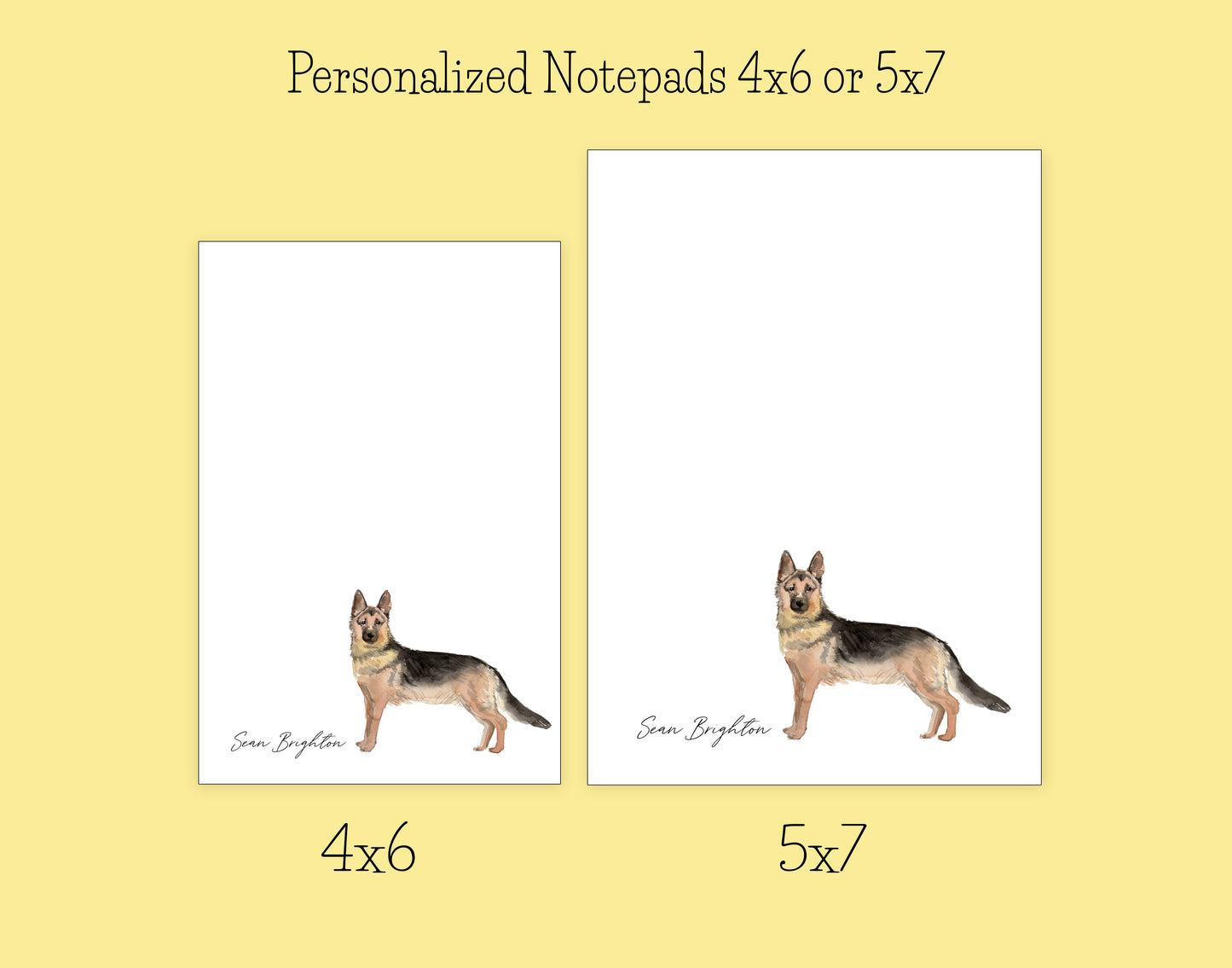 German Shepherd Dog Notepad, Card and Stickers