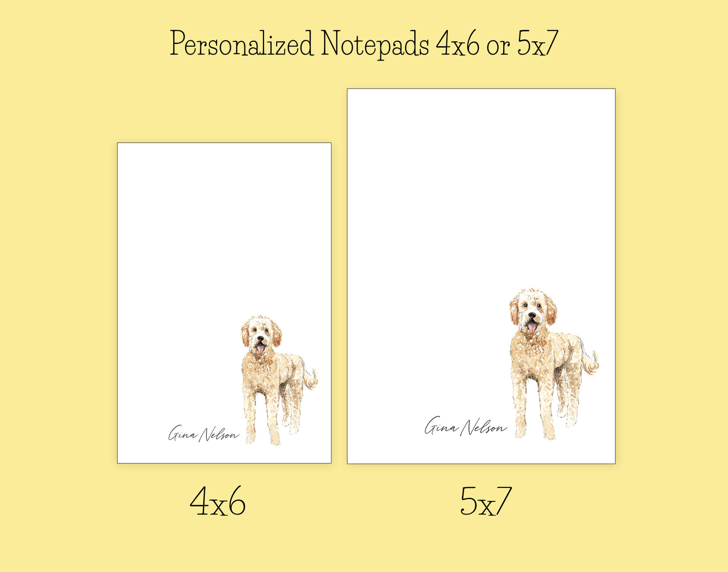Goldendoodle Dog Notepad, Card and Stickers