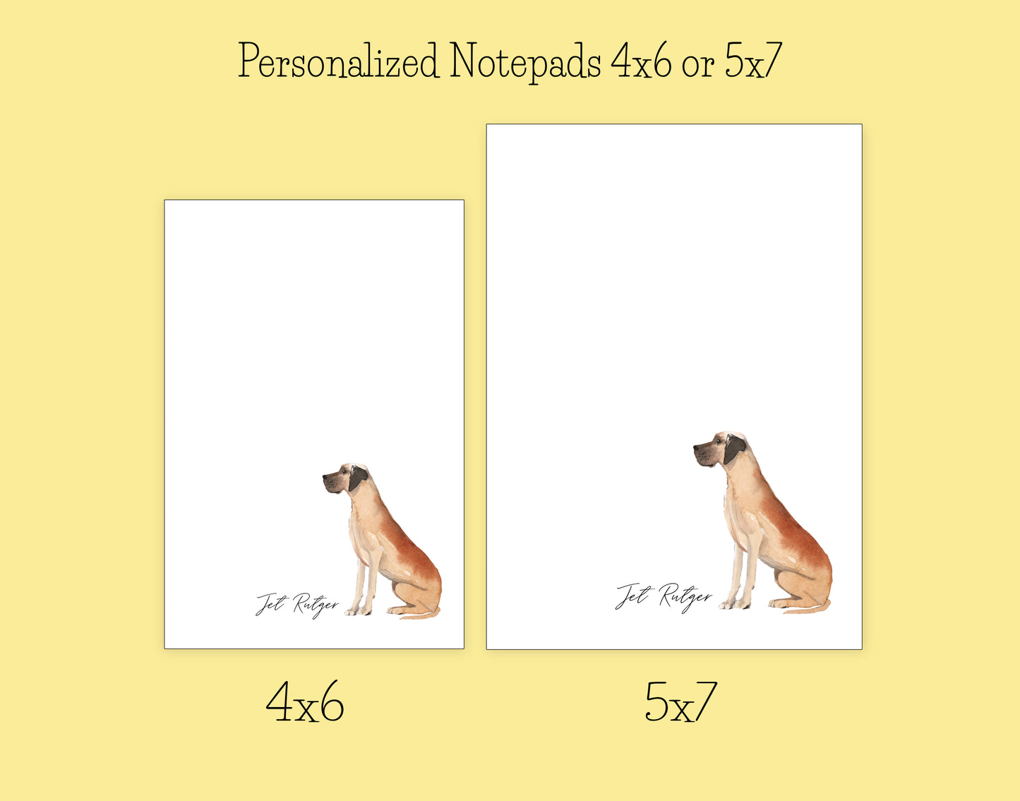 Great Dane Dog Notepad, Card and Stickers