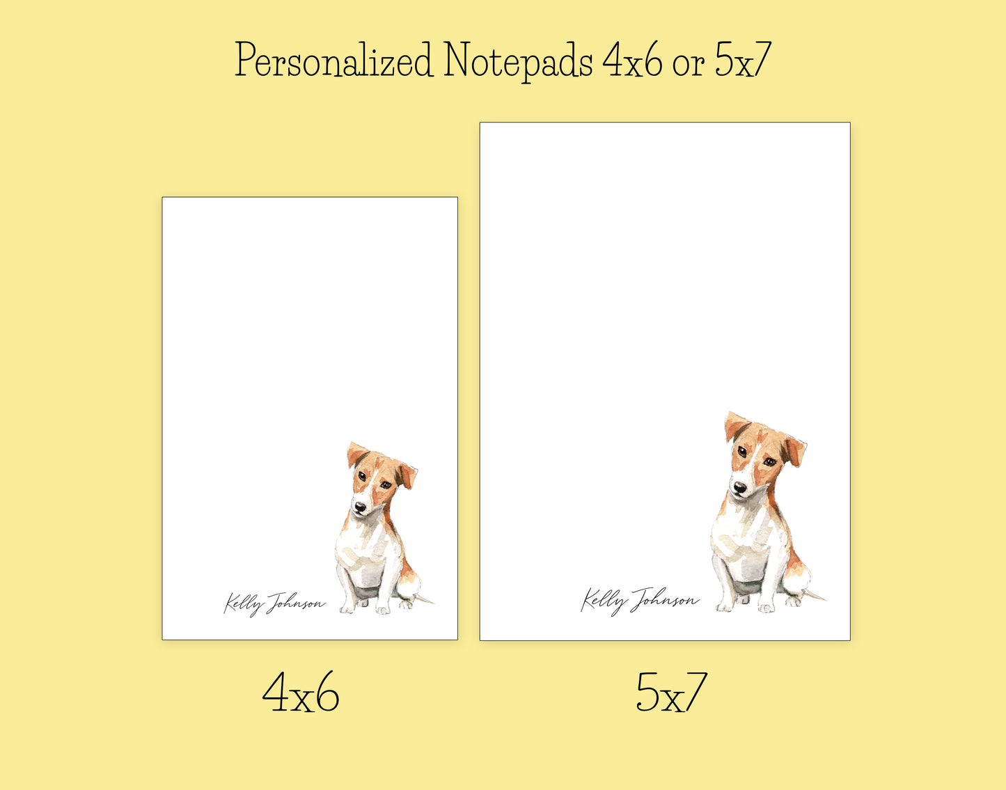 Jack Russell Terrier Dog Notepad, Card and Stickers