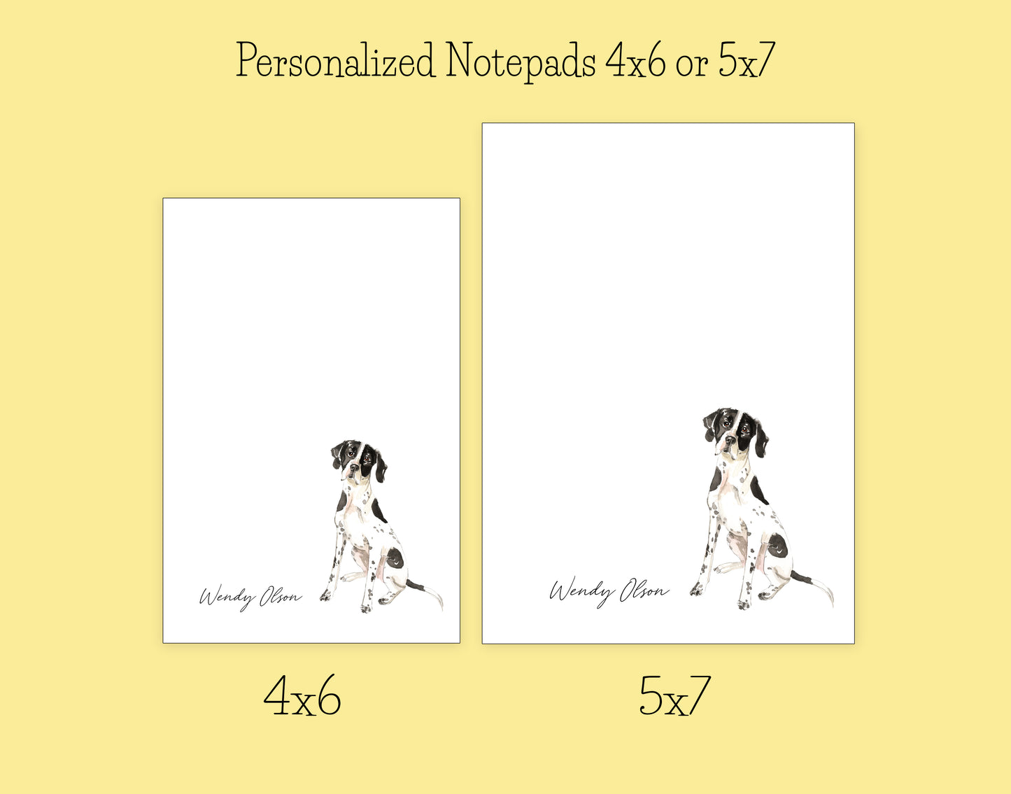 Pointer Dog Notepad, Card and Stickers