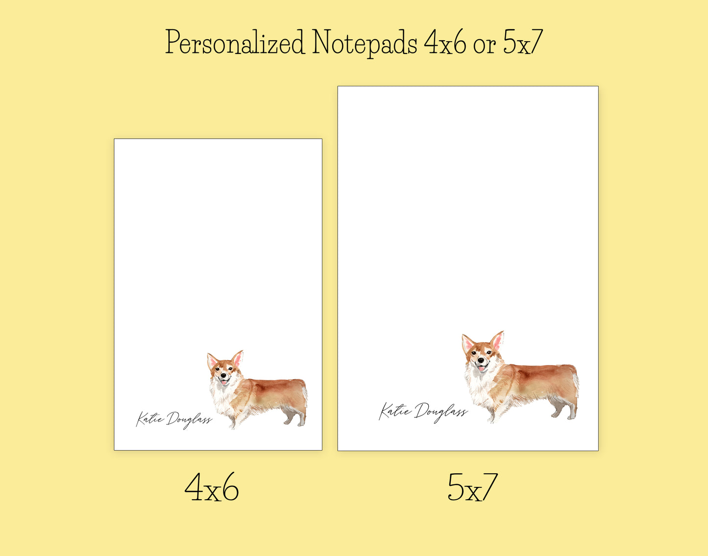 Welsh Corgi Dog Notepad, Card and Stickers