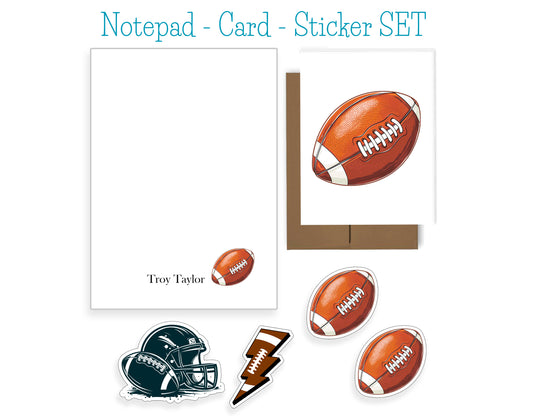 Football Notepad, Card and Stickers